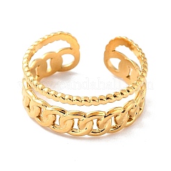 Ion Plating(IP) 304 Stainless Steel Finger Rings&nbsp;X-RJEW-L102-34G