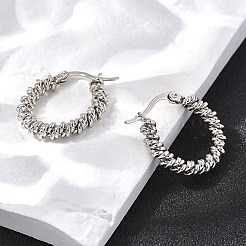 201 Stainless Steel Hoop Earrings&nbsp;EJEW-Q026-14P-A