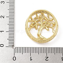 Rack Plating Brass Micro Pave Clear Cubic Zirconia Slide Charms&nbsp;KK-A234-013G