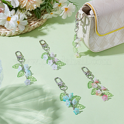 5Pcs Lily of the Valley Acrylic Pendant Decorations&nbsp;KEYC-HY00015