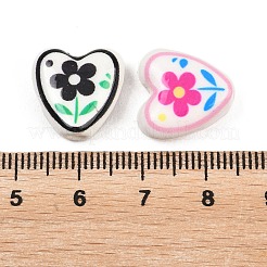 Floral Printed Porcelain Beads&nbsp;PORC-A033-01