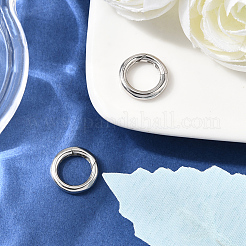 2Pcs 925 Sterling Steel Spring Gate Rings&nbsp;STER-BBC0008-62