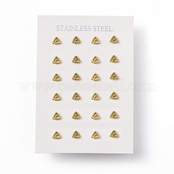 PVD Vacuum Plating 304 Stainless Steel Triangle Stud Earrings for Women&nbsp;EJEW-P212-03G