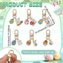 6Pcs Halloween Theme Alloy Enamel Pendant Decorations&nbsp;KEYC-PH01574