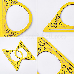 2Pcs 2 Style Wooden Bag Handles Replacement Part&nbsp;FIND-GN0001-02B