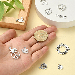 100Pcs 10 Styles Tibetan Style Alloy Pendants&nbsp;TIBEP-CJ0002-80