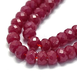 Lab Grown Red Corundum Beads Strands&nbsp;G-G106-A45-03-1