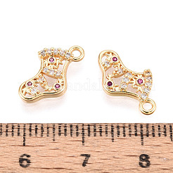 Brass Micro Pave Cubic Zirconia Charms&nbsp;KK-N263-142C-G