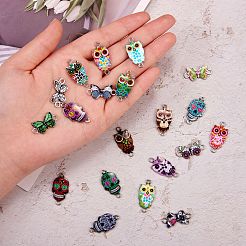 23Pcs 23 Style Alloy Enamel Links Connectors&nbsp;ENAM-SZ0002-32