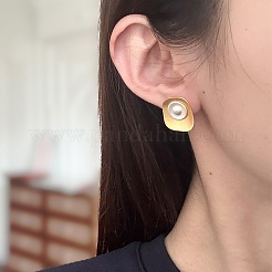 Rhombus Brass Stud Earrings for Women&nbsp;WG23C46-03