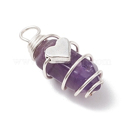 Bullet Shape Gemstone Pendants&nbsp;PALLOY-JF03215