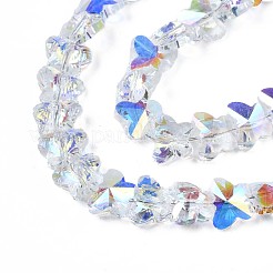 Electroplate Transparent Glass Beads Strands&nbsp;EGLA-N002-20A-B01