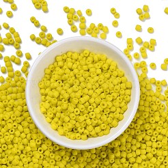 Frosted Opaque 6/0 Glass Seed Beads&nbsp;SEED-R029-4mm-A04