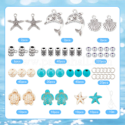 DIY Summer Beach Surfer Stretch Bracelet Making Kits&nbsp;DIY-SC0024-78