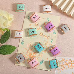12Pcs 6 Colors Spool Food Grade Eco-Friendly Silicone Focal Beads&nbsp;SIL-CA0003-06
