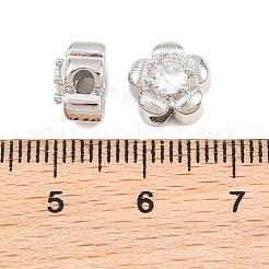 SHEGRACE Brass Micro Pave Clear Cubic Zirconia Beads&nbsp;XGRQ5K808-837P