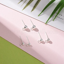 30Pcs 3 Size 304 Stainless Steel Ball Stud Earring Post&nbsp;STAS-LS0001-06S