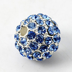 Alloy Rhinestone Beads&nbsp;RB-A034-10mm-S
