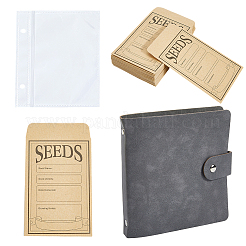 PU Leather Cover Loose Leaf Binder Photo Albums with Self-Adhesive Kraft Paper Seed Saving Envelopes&nbsp;AJEW-CY0001-84