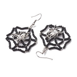 Handmade Seed Beads Dangle Earrings&nbsp;EJEW-MZ00142