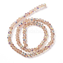 Electroplate Transparent Glass Beads Strands&nbsp;EGLA-A046-01B-22