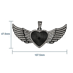 Alloy Pendant Cabochon Settings&nbsp;X-PALLOY-S107-001EB-RS