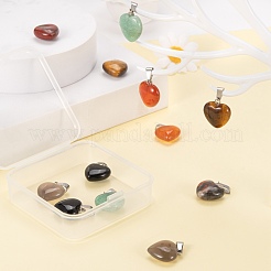 12Pcs 6 Style Natural Gemstone Pendants&nbsp;G-LS0002-10