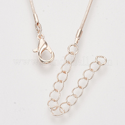 Brass Square Snake Chain Necklace Making&nbsp;MAK-T006-10B-RG