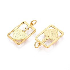 925 Sterling Silver Micro Pave Clear Cubic Zirconia Pendants&nbsp;STER-T008-53G