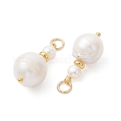 Natural Baroque Keshi Pearl Pendants&nbsp;PALLOY-JF05448