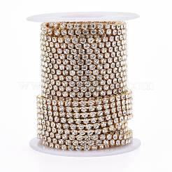304 Stainless Steel Rhinestone Strass Chains&nbsp;STAS-T055-12G-A