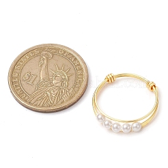 Round Shell Pearl Rings&nbsp;RJEW-TA00117