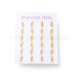 304 Stainless Steel Tiny Carrot Stud Earrings with 316 Stainless Steel Pins for Women&nbsp;EJEW-J043-03G