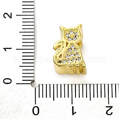 Rack Plating Brass Micro Pave Cubic Zirconia European Beads&nbsp;KK-Z081-11