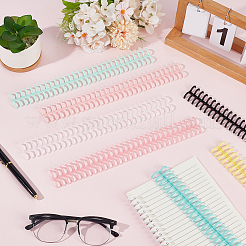 Plastic Loose Leaf Book Binder Hinged Rings&nbsp;AJEW-GF0015-32A