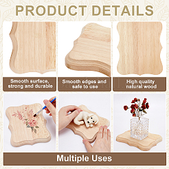 Lace Edged Rectangle Wood Display Pedestals&nbsp;ODIS-WH0025-280D