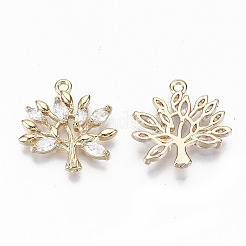 Brass Micro Pave Cubic Zirconia Pendants&nbsp;LS-KK-S359-020A-RS