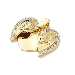 Brass Micro Pave Cubic Zirconia Openable Pendants&nbsp;LS-KK-F905-02G-03