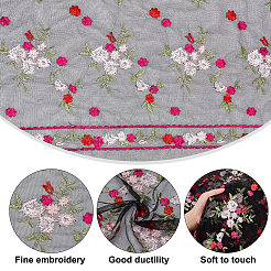 Polyester Flower Embroidered Lace Fabric&nbsp;OCOR-BC0005-52B