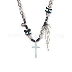 Glass Beaded Necklaces&nbsp;NJEW-K259-04