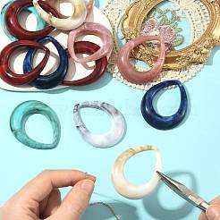 24Pcs 6 Colors Acrylic Big Pendants&nbsp;OACR-FS0002-65
