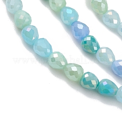 Gradient Color Electroplate Glass Bead Strands&nbsp;GLAA-E042-04C