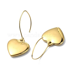 Ion Plating(IP) 304 Stainless Steel Heart Dangle Earrings&nbsp;EJEW-G375-07G