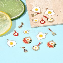 24Pcs 8 Styles Alloy Enamel Charms&nbsp;ENAM-FS0002-78
