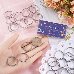 50Pcs 304 Stainless Steel Keychain Clasp Findings&nbsp;STAS-SC0008-13