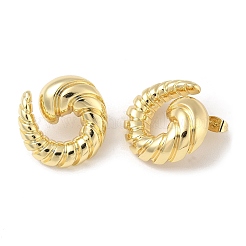 Twisted Brass Stud Earrings for Women&nbsp;KK-CBAD851-21G