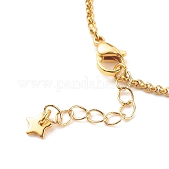 201 Stainless Steel Link Bracelet with 304 Stainless Steel Box Chains for Women&nbsp;BJEW-JB08281