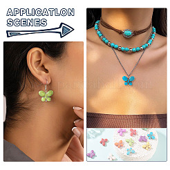 35Pcs Synthetic Turquoise Dyed Butterfly Charms&nbsp;PALLOY-TAC0120
