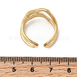 304 Stainless Steel Cuff Open Rings&nbsp;STAS-H259-03G