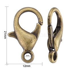 Zinc Alloy Lobster Claw Clasps&nbsp;E107-AB